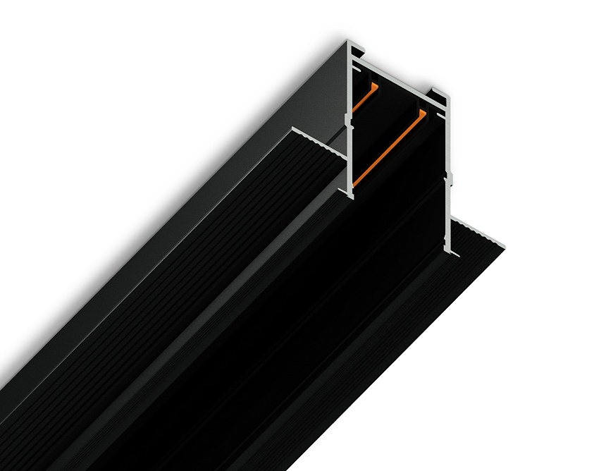 Ambrella Шинопровод встраиваемый под ГКЛ 12,6мм Magnetic 220V GL1010 BK черный IP20 2000*62.5*56 (заглушки в комплекте) фото