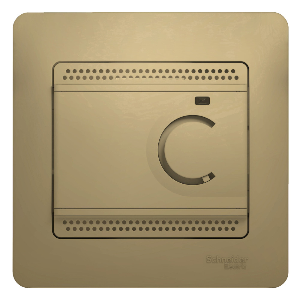 Systeme Electric Glossa Титан Термостат электронный теплого пола с датчиком, 10A (в сборе с рамкой) фото