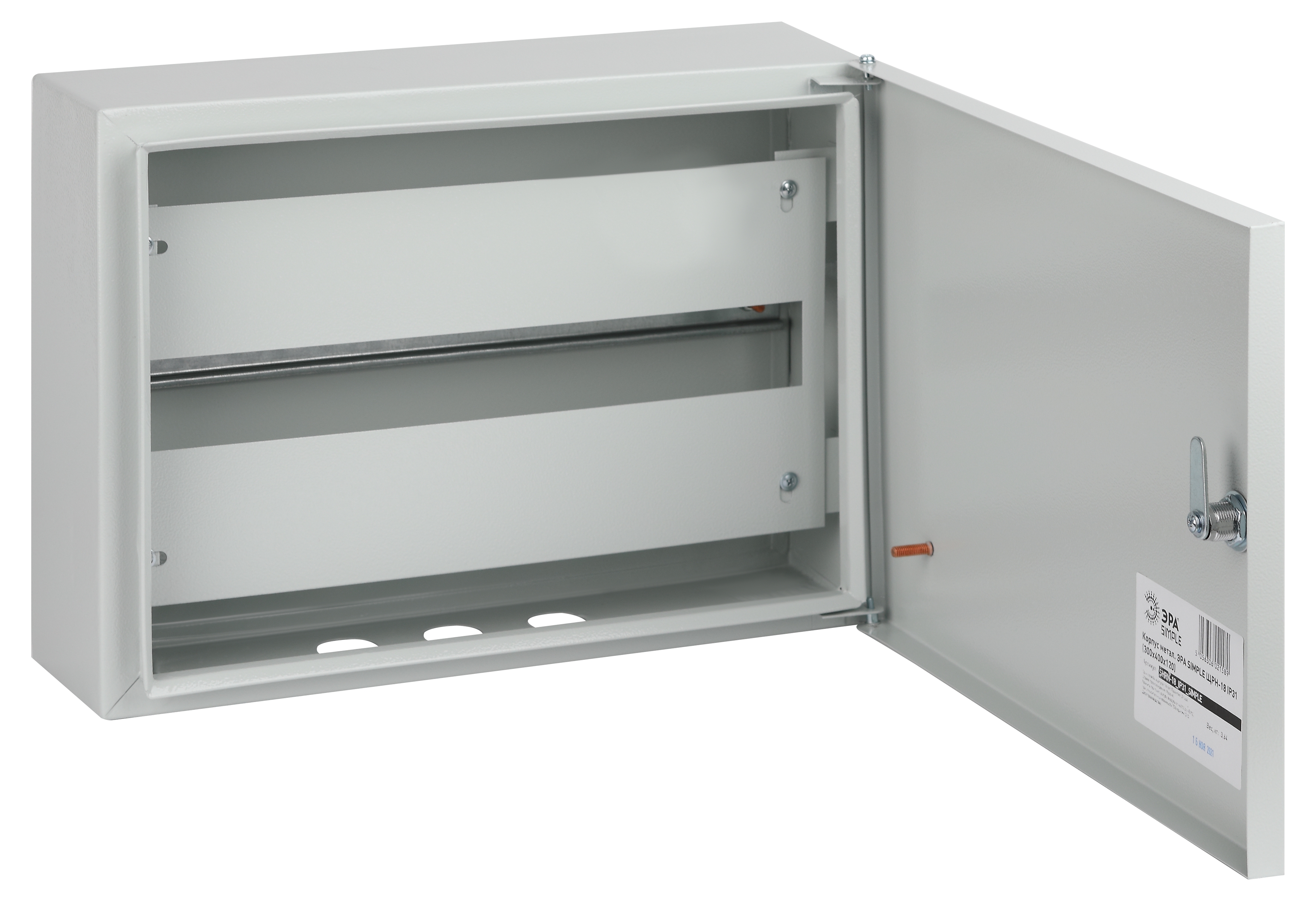 ЭРА Корпус металлический навесной SIMPLE ЩРН-18 (300х400х120) IP31 УХЛ3 серый фото