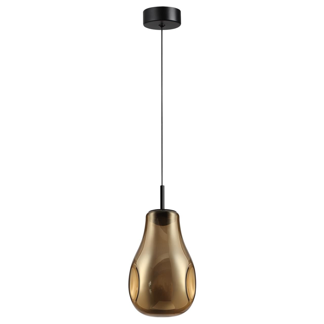 Odeon Light 5098/4LA PENDANT ODL25 423 черный/золотой/металл/стекло Подвес LED 4W 4000K 388Лм NAVE фото