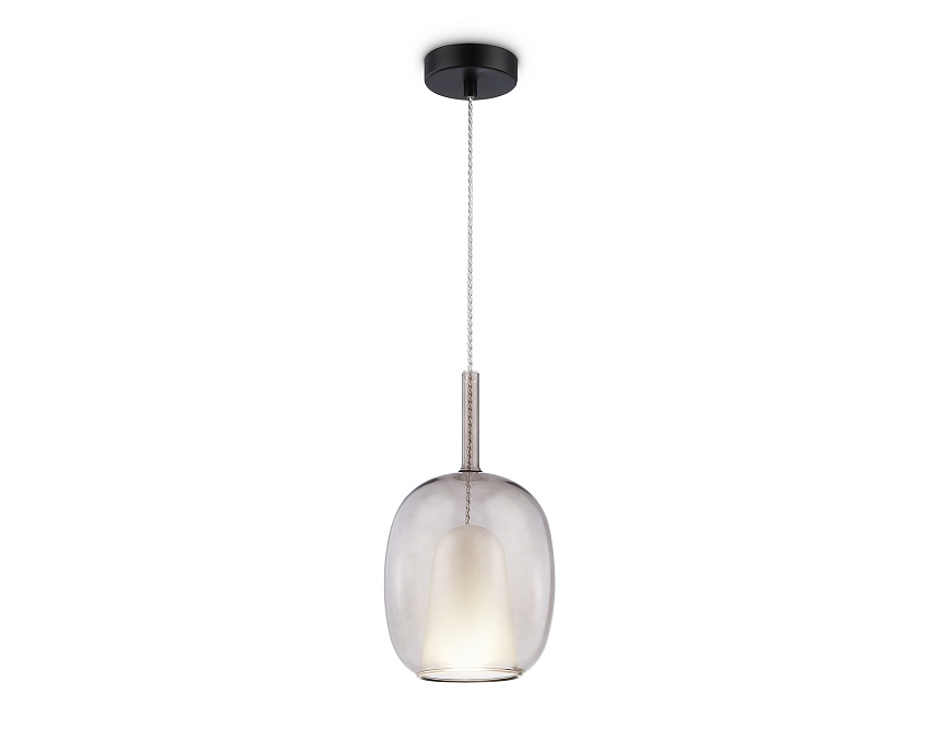 Ambrella Светильник подвесной LH11125 BK/WH/TI черный/белый/янтарь E27 max 60W D175*310 фото