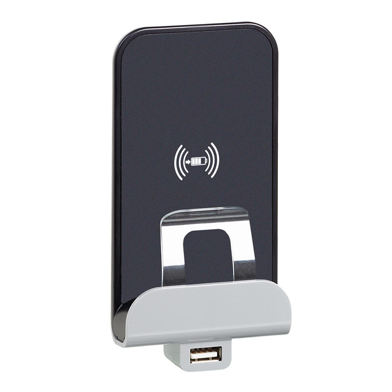 Legrand Mosaic Беспроводное зарядное устройство Qi 1А с дополнительным разьемом USB A 5В 2,4А.. фото