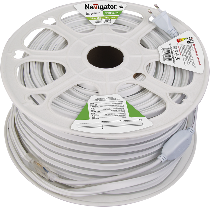 СД Лента Navigator NLS-2835G92-9-IP67-220V-NEONLED R20 (100/20/20)