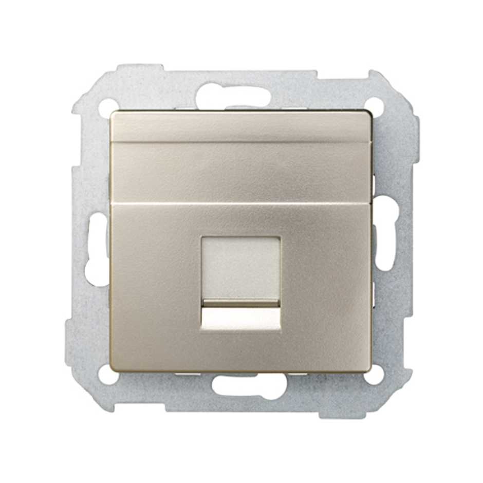 Simon 75 Мех Шампань Адаптер на 1 RJ-45 75540-, 75541-, 75528-, 75544-39 АМР фото