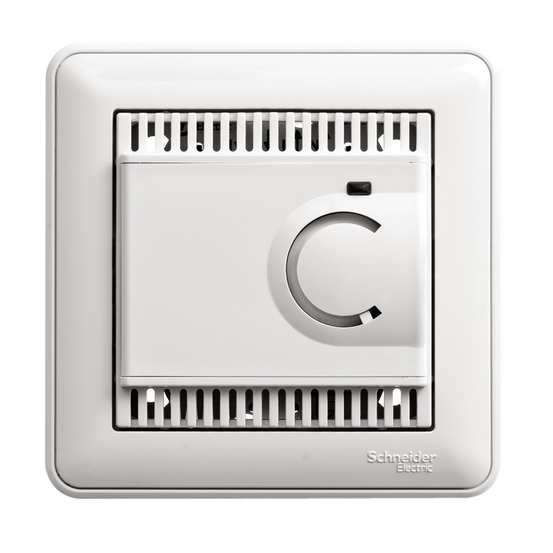 Systeme Electric Wessen 59 Бел Регулятор теплого пола с датчиком +5 до +50°C, 10А (в сборе, с рамкой) фото