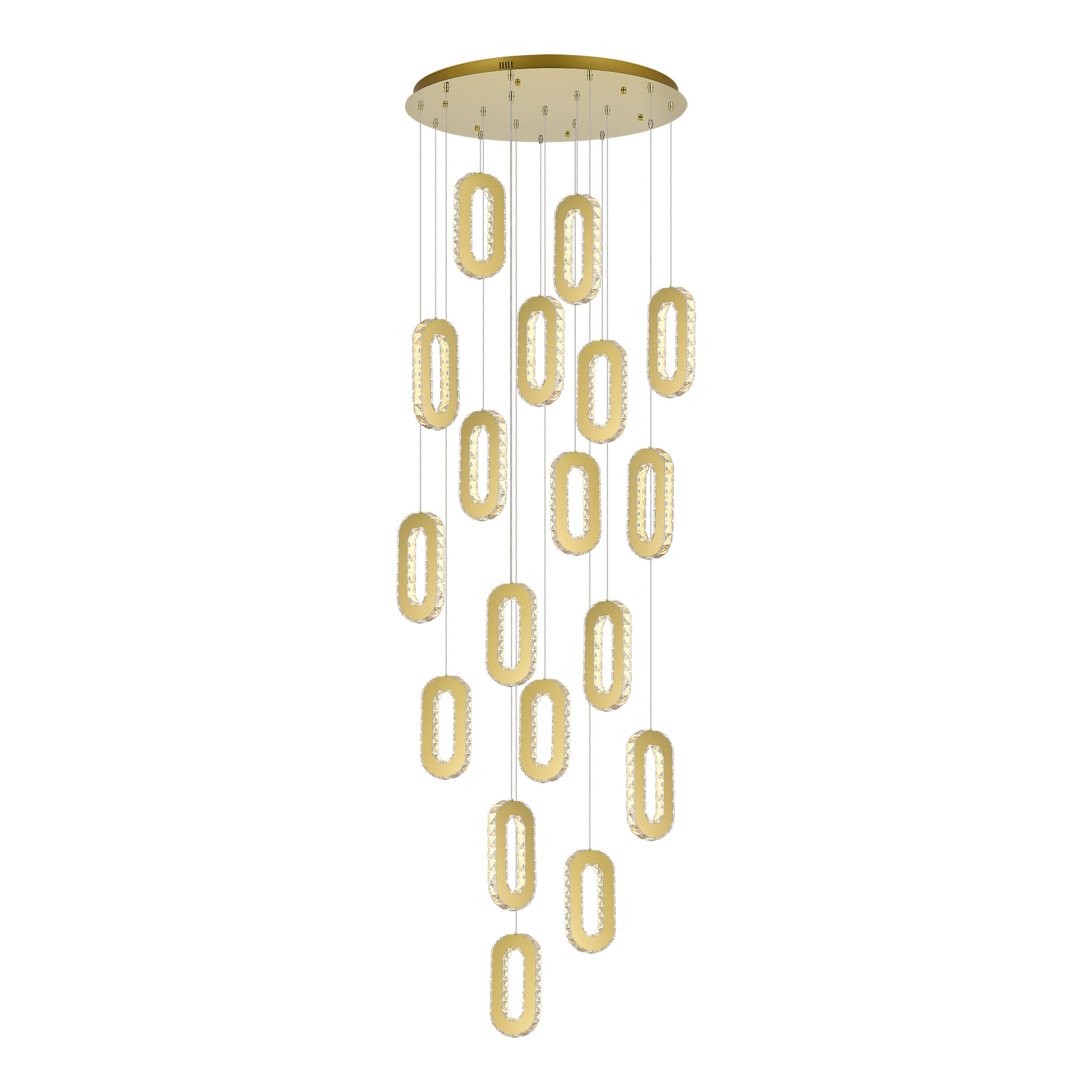 ST LUCE SL6506.203.18 Светильник подвесной Золотистый/Золотистый, Прозрачный LED 18*9W 3000K фото