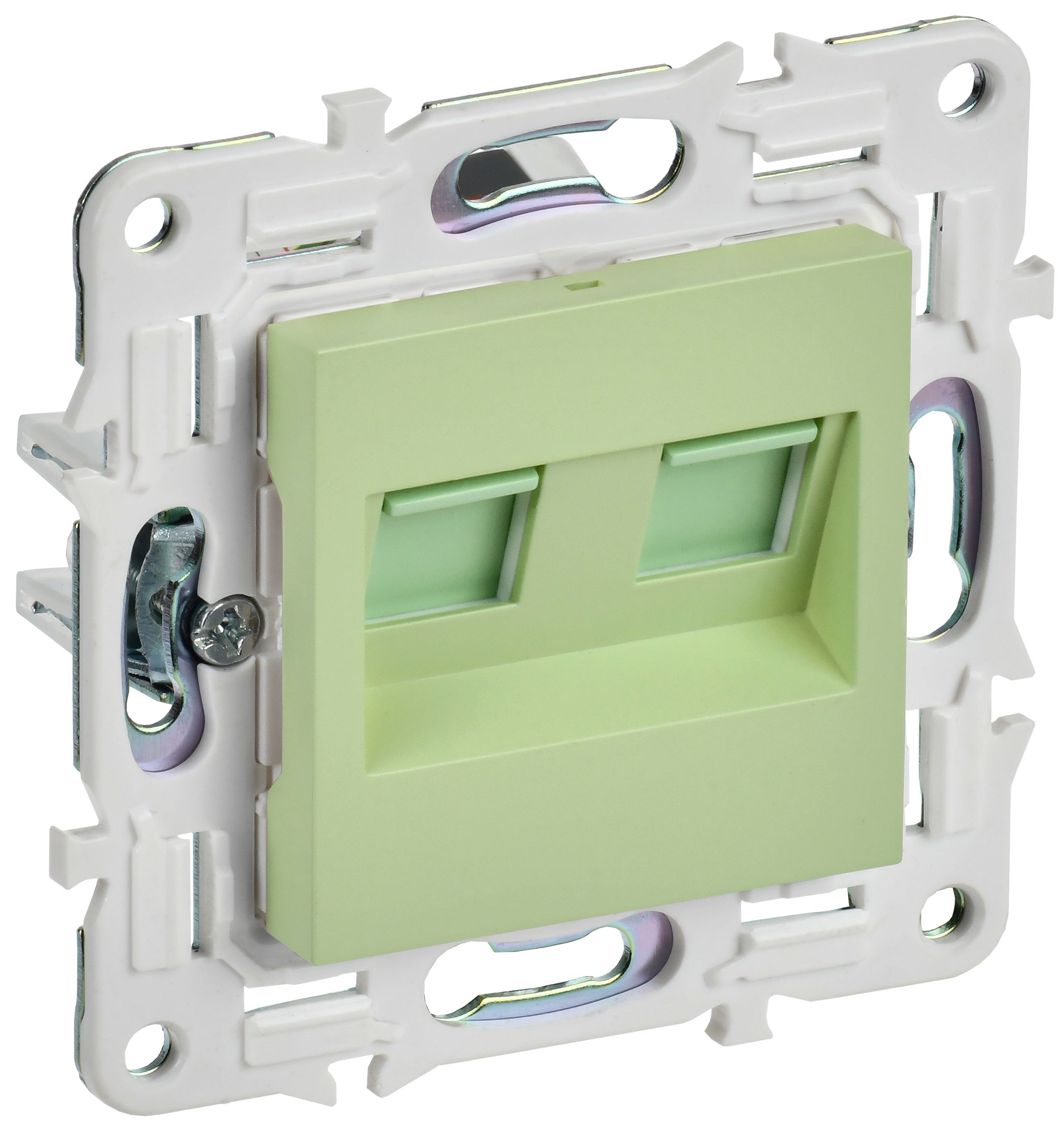 IEK SKANDY Мятный Розетка компьютерная двойная RJ45 кат.6 SK-K04G фото
