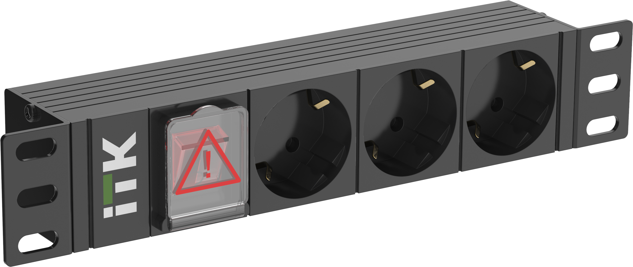IEK ITK PDU 3 розетки нем. ст. LED 1U вх. С14 10