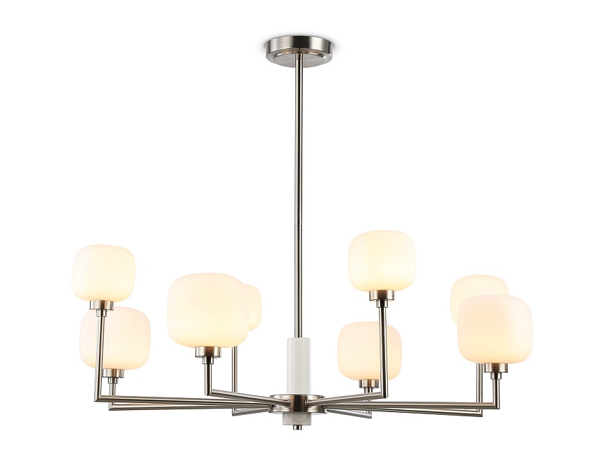 Ambrella Светильник на штанге LH53003/8 SN/FR сатин никель/белый матовый G9*8 max 40W D830*680 фото