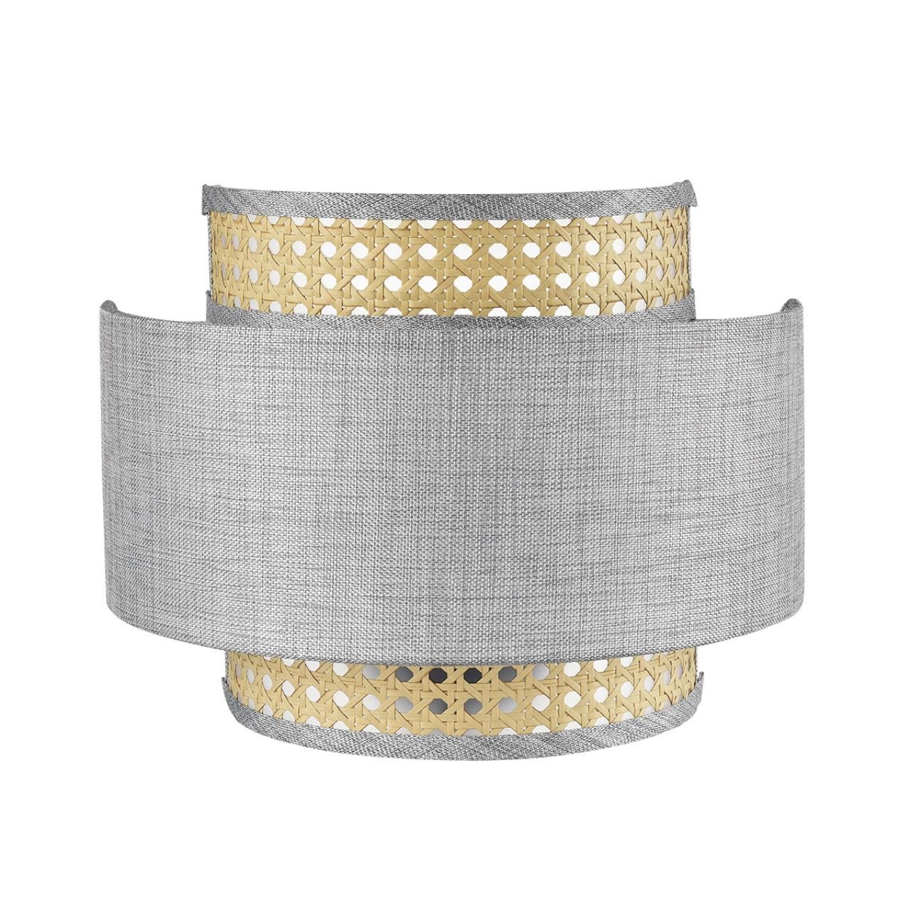 Lumion 8043/1W MODERNI LN24 черный/серый/бежевый, металл/текстиль/ротанг Бра Е27 1*60W 220V LAUNA фото