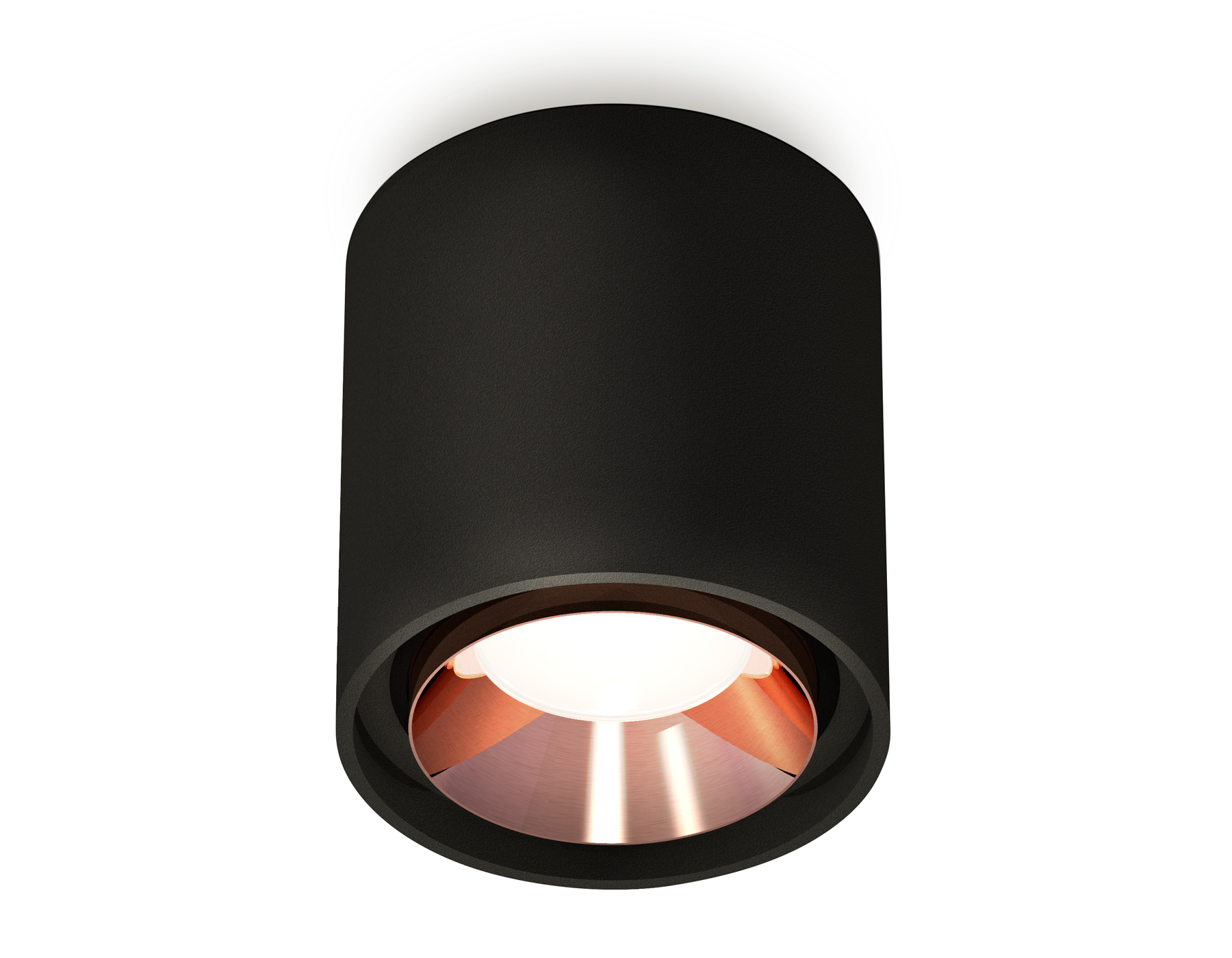 Ambrella Комплект накладного светильника XS7723005 SBK/PPG черный песок/золото розовое полированное MR16 GU5.3 (C7723, N7035) фото