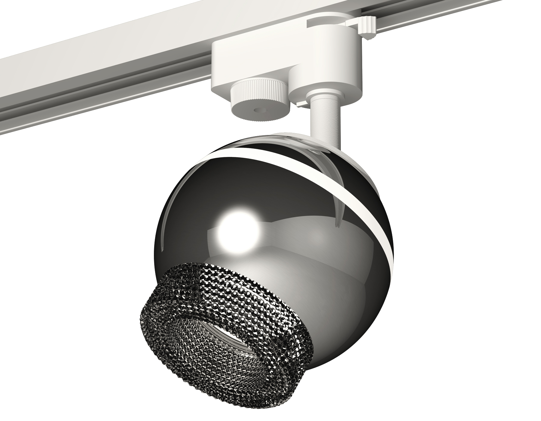 Ambrella Комплект трекового светильника XT1104002 PSL/BK серебро полированное/тонированный GU5.3 LED 3W 4200K (A2520, C1104, N7192) фото