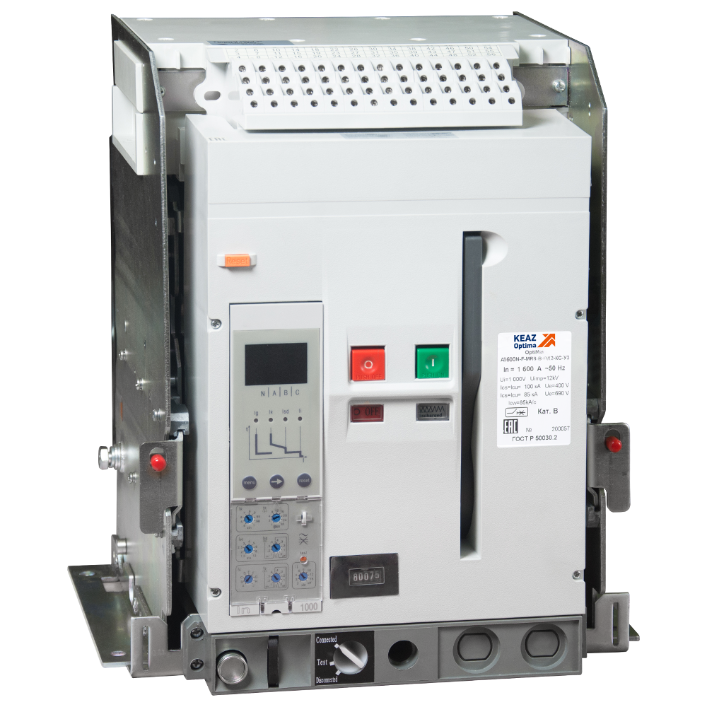 КЭАЗ Выключатель автоматический OptiMat A-800-S1-3P-50-D-MR5.0-B-C2200-M2-P01-S2-03. фото