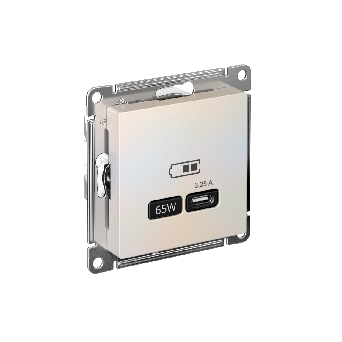 Systeme Electric AtlasDesign Жемчуг USB Розетка тип-C 65W высокоскор.заряд. QC, PD, мех. фото