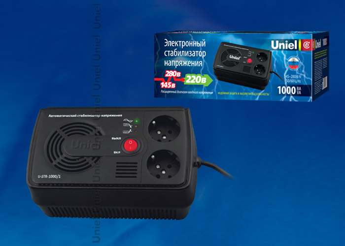 Uniel Стабилизатор напряжения U-STR-1000/1 серии Standard — Courage 1000 ВА фото