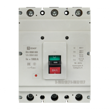 EKF Выключатель автоматический в литом корпусе ВА-99М 800/1000А 3P 10In 50кА с термомагнитным расцепителем фото