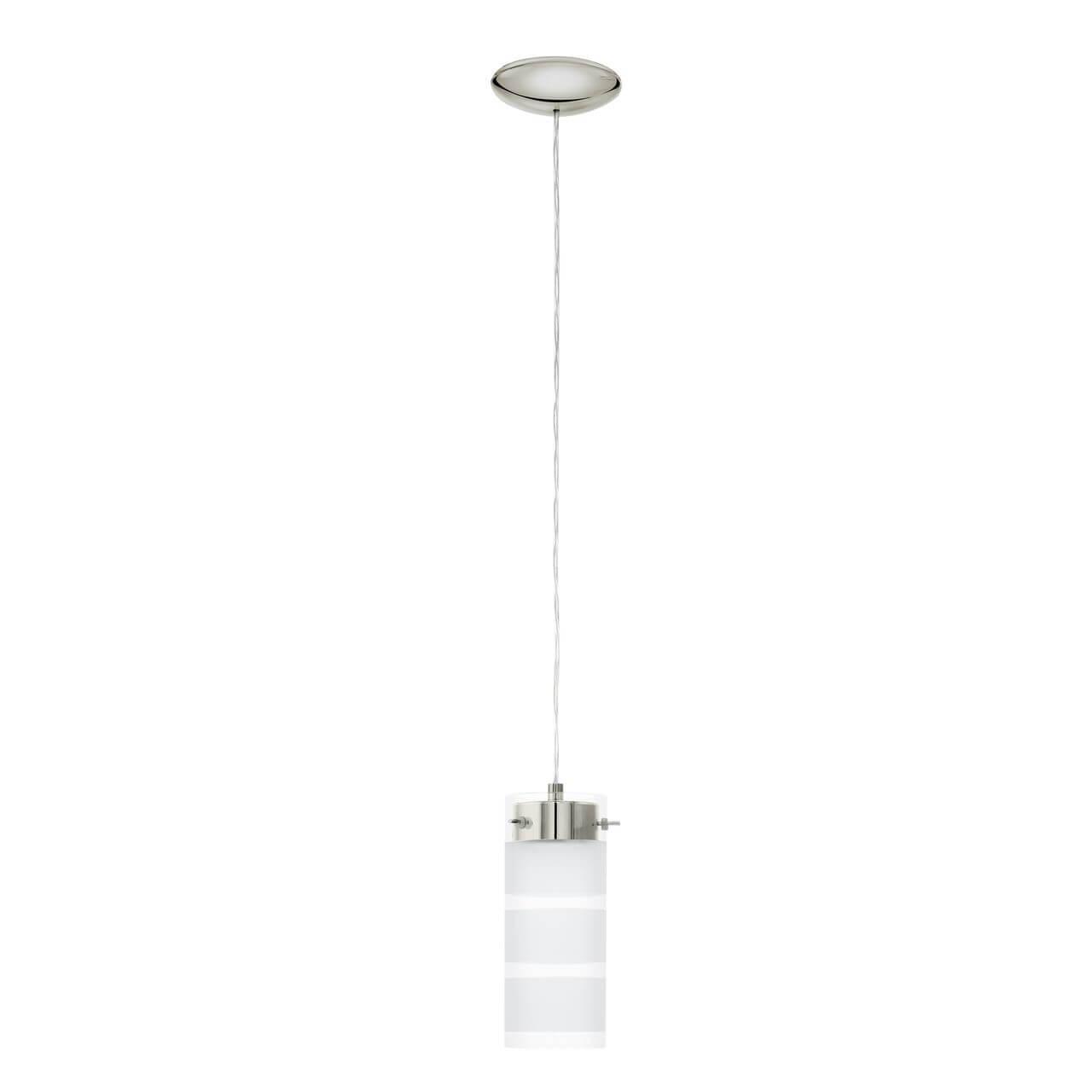 Eglo Подвес LED OLVERO, 1х7W (GX53), никель/белое стекло фото