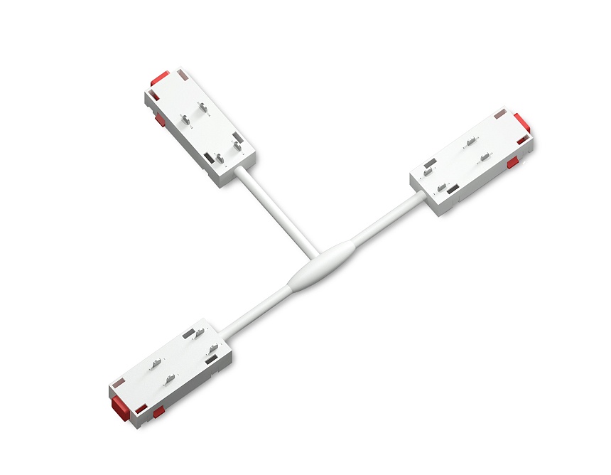 Ambrella Коннектор питания T-образный для шинопровода Magnetic 220V GL1113 WH белый 250*150*18 фото