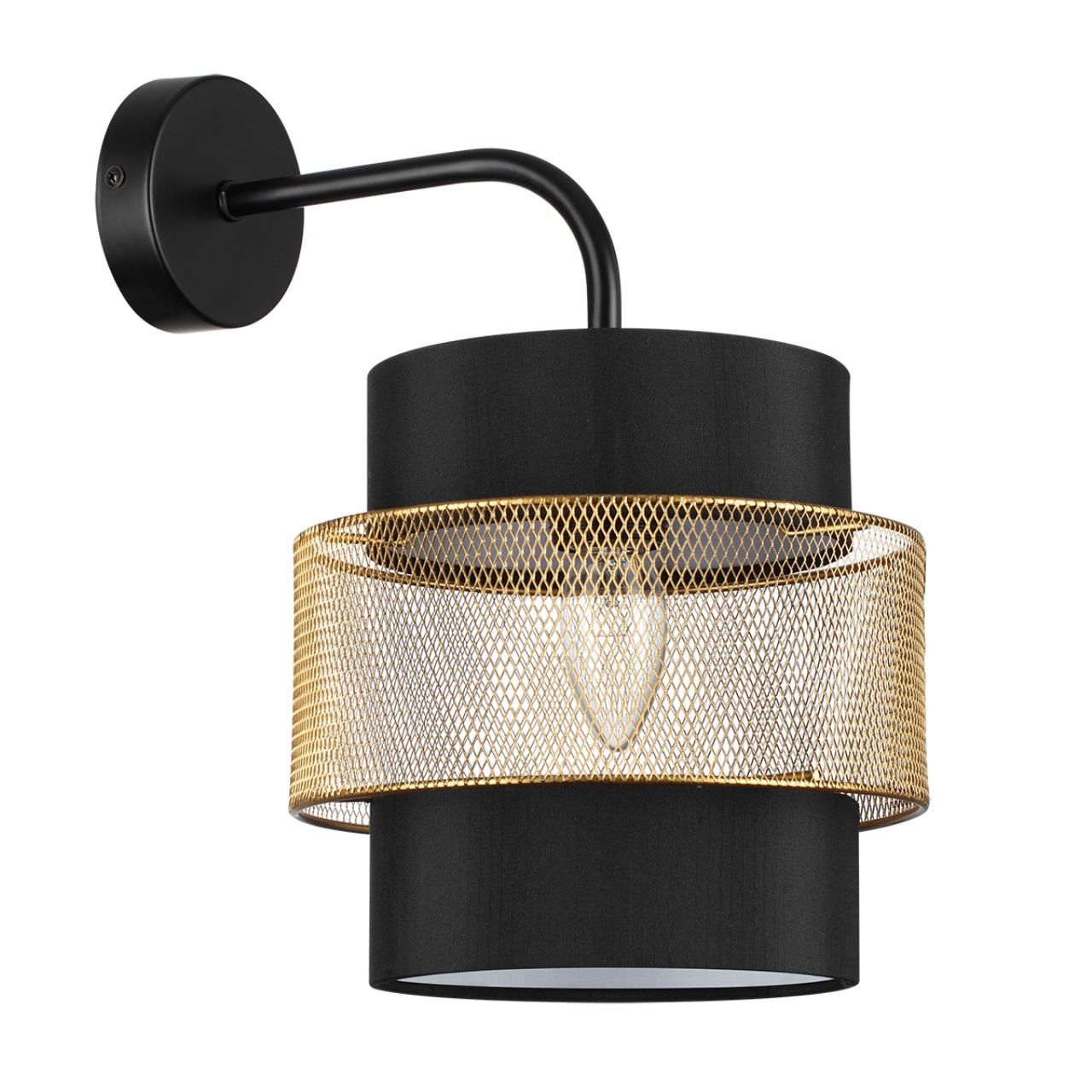 Lumion 8003/1W MODERNI LN24 черный/черный, золотой металл/металл, текстиль Бра Е27 60W 220V ANIMAISA фото