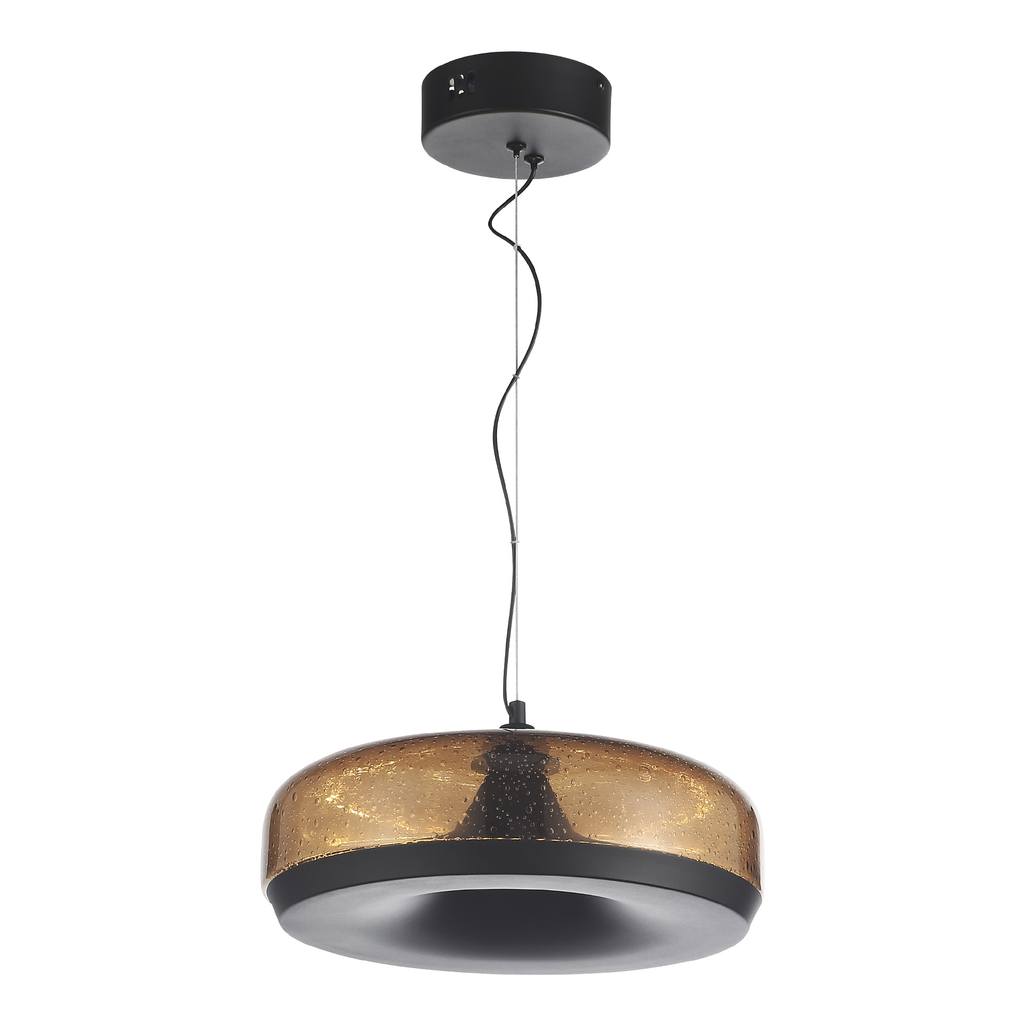 ST LUCE SL6014.603.01 Светильник подвесной Черный/Коричневый, с пузырьками LED 1*42W 3000K фото