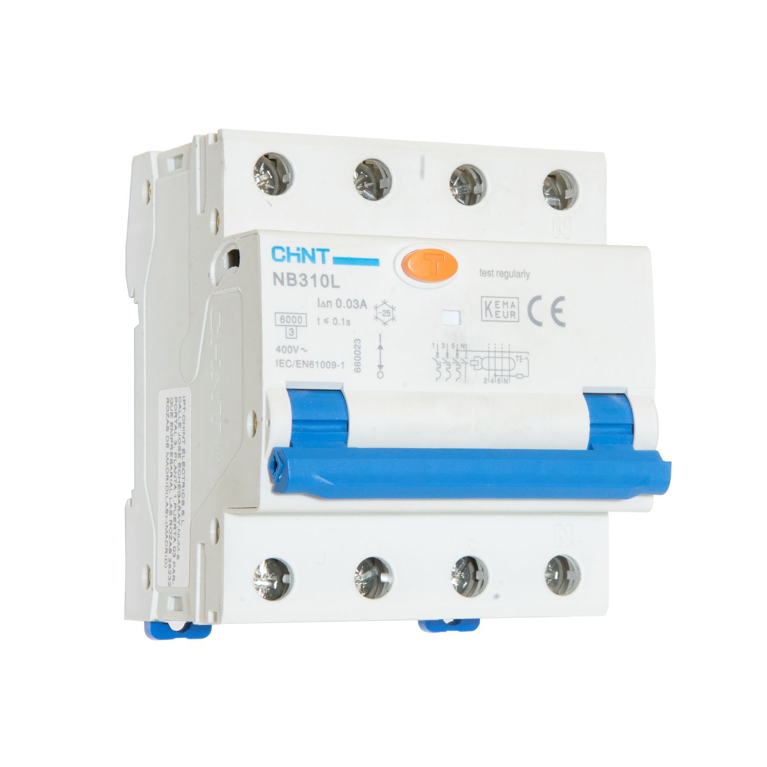 CHINT Диф. авт. выкл. NB310L 3P+N 16A 30mA, тип A, х-ка C, 6kA (R) фото