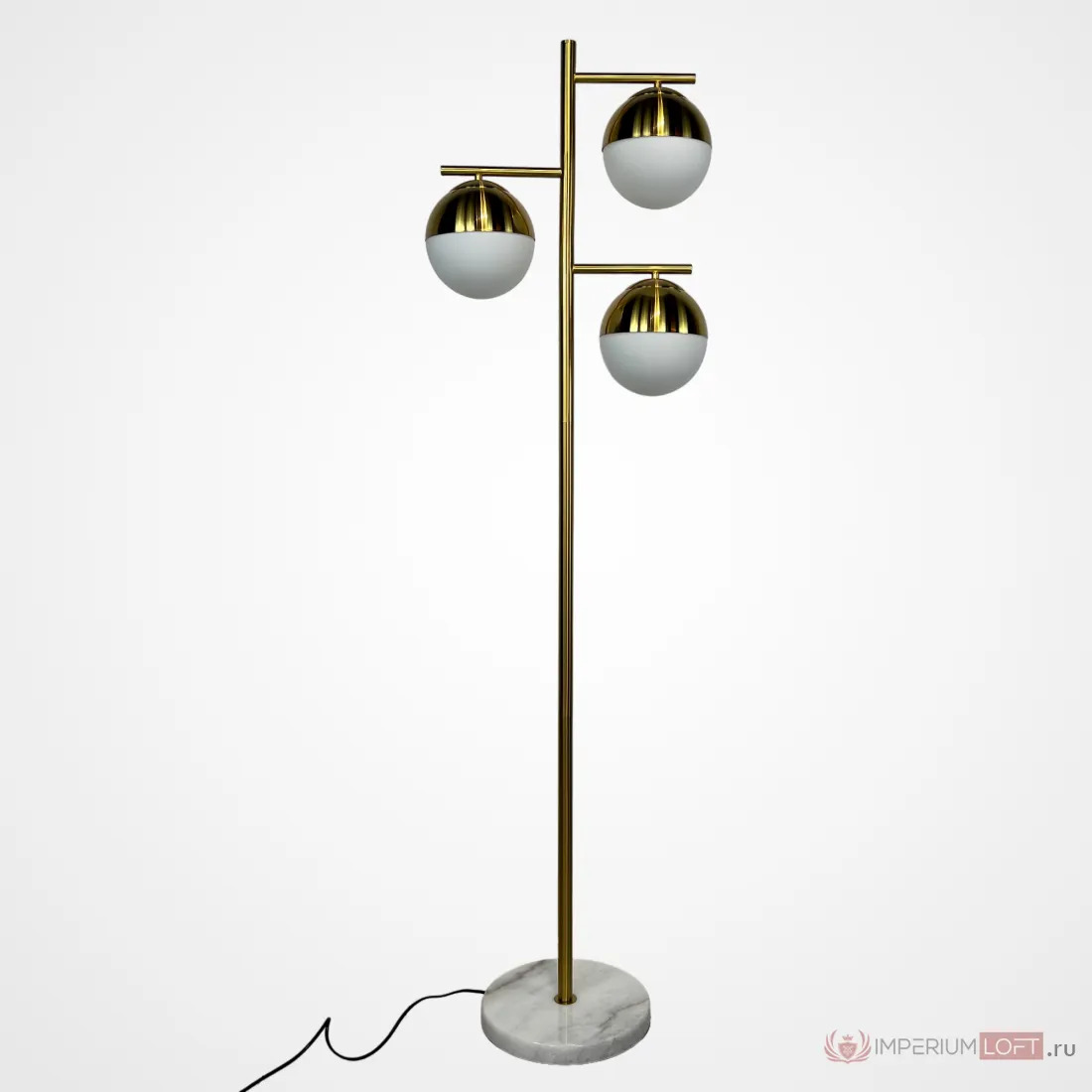 ImperiumLoft Торшер Geneva Glass Floor Lamp Triple фото