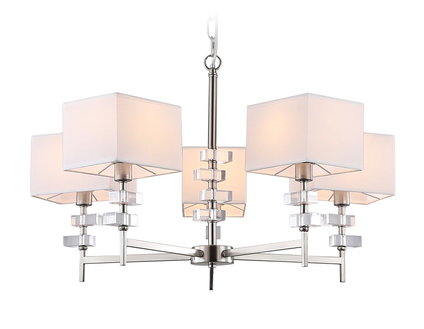 Ambrella Светильник подвесной LH71321/5 SN/WH никель/белый E14/5 max 40W D700*850 фото