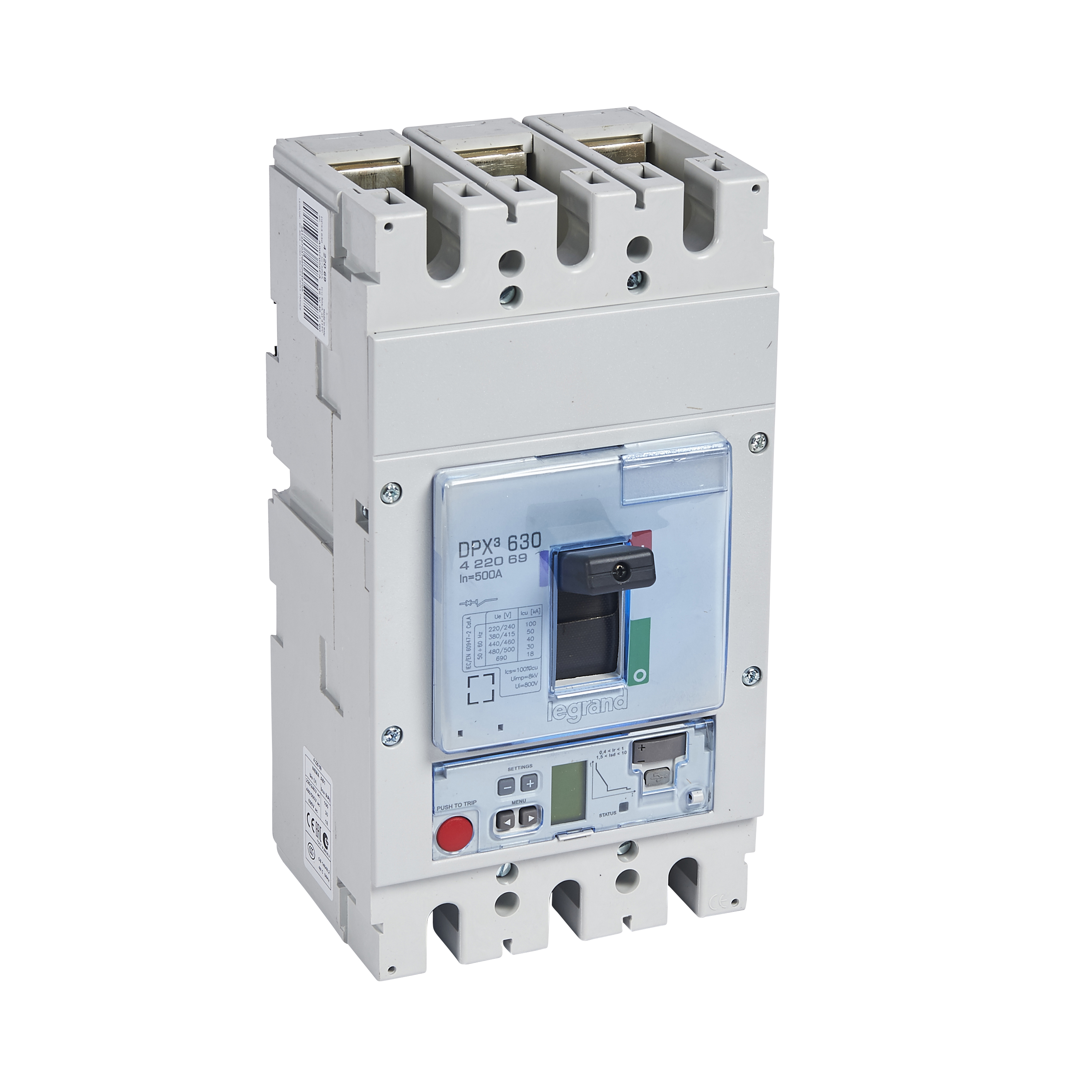 Legrand DPX3 Автоматический выключатель DPX3 630 - эл. расцепитель S2 - 50 кА - 400 В~ - 3П - 500 А. фото