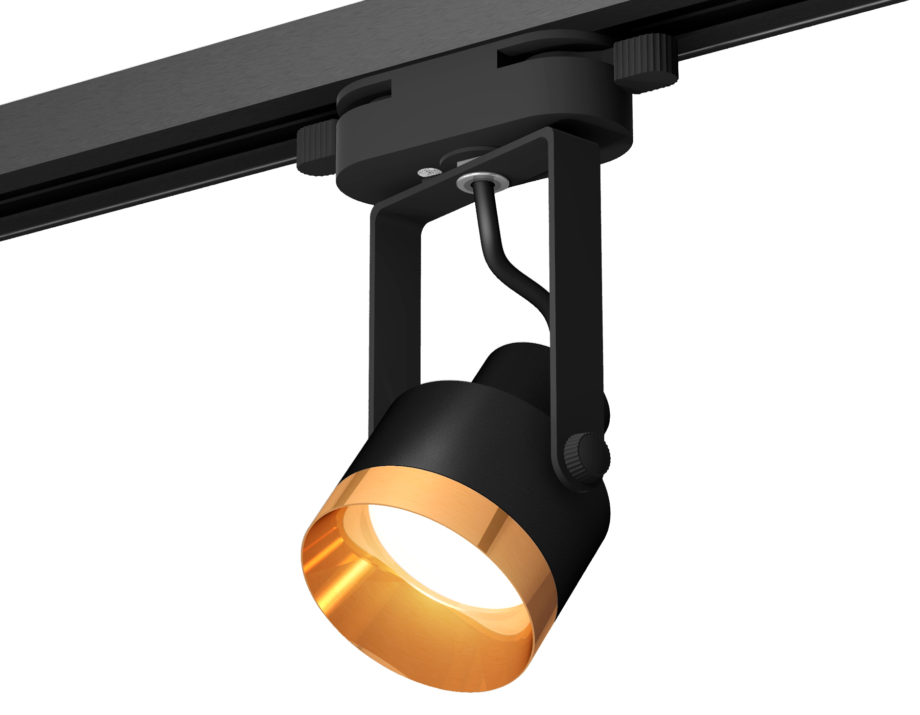 Ambrella Комплект трекового однофазного светильника XT6602044 PBK/PYG черный полированный/золото желтое полированное MR16 GU10 (C6602, N6134) фото