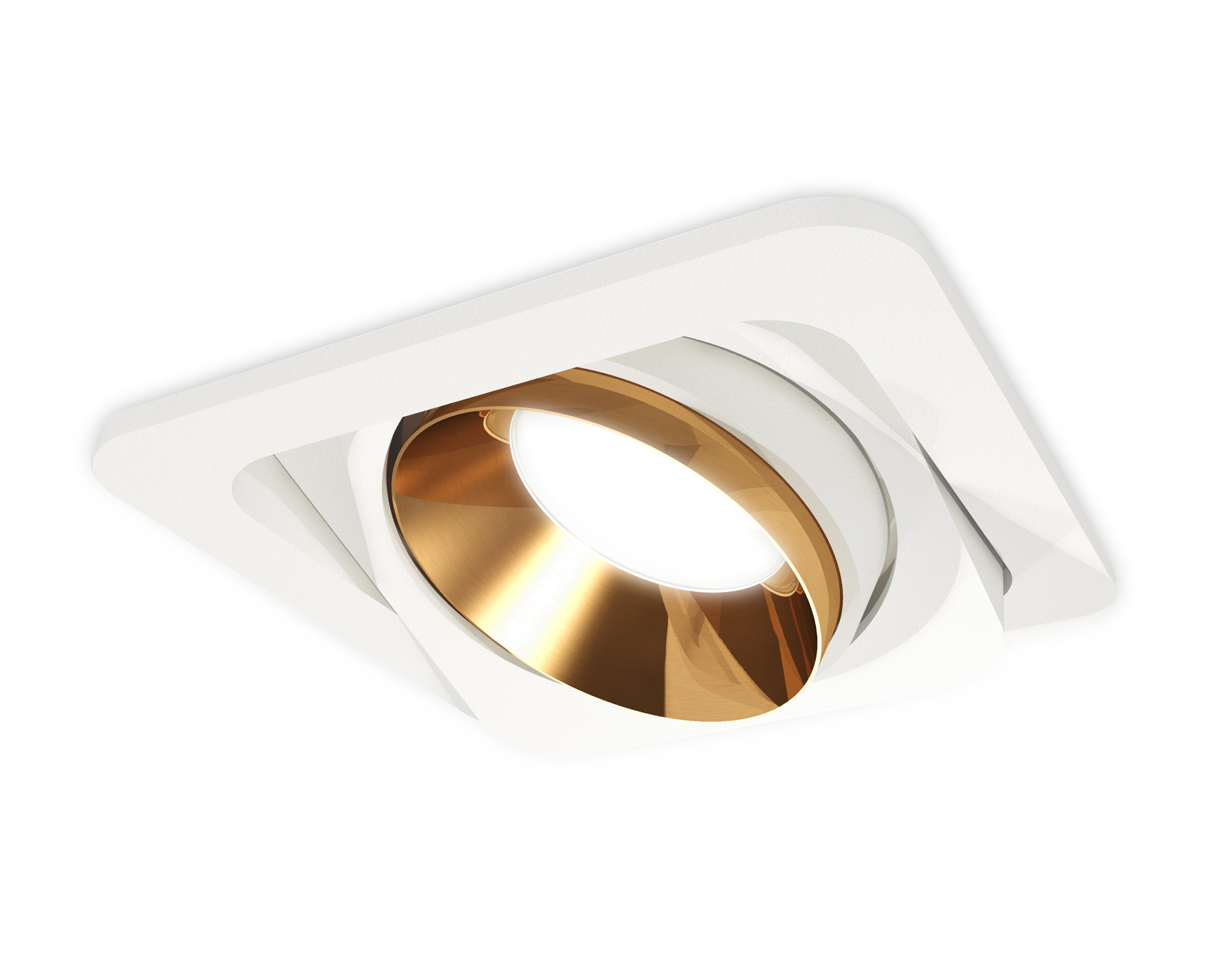 Ambrella Комплект встраиваемого поворотного светильника XC7658024 SWH/PYG белый песок/золото желтое полированное MR16 GU5.3 (C7658, N7034) фото