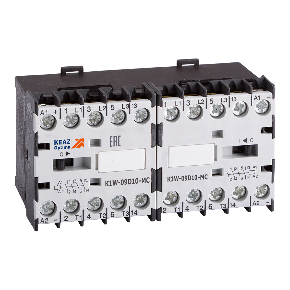 КЭАЗ Мини-контактор реверсивный OptiStart K1W-12D01-MC-24AC-VS. фото