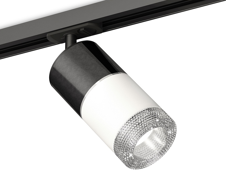 Ambrella Комплект трекового светильника с композитным хрусталем XT7401051 SWH/DCH/CL/SBK белый песок/черный хром/прозрачный/черный песок MR16 GU5.3 (A фото