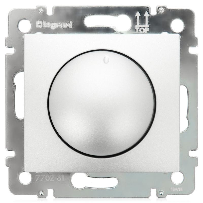 Legrand DIY Valena Алюм Светорегулятор поворотный 40-400W для ламп накаливания (вкл поворотом). фото