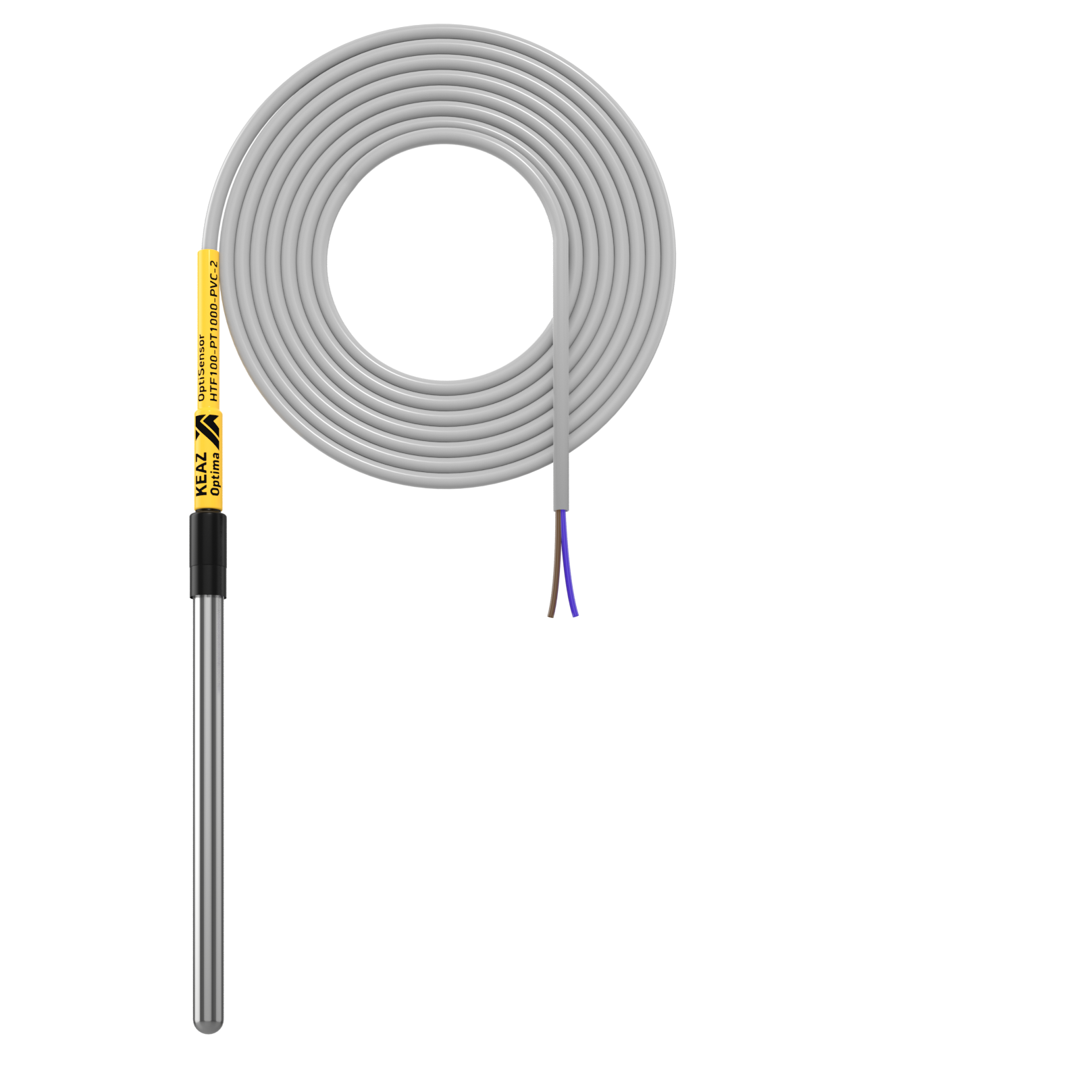 КЭАЗ Датчик температуры канальный OptiSensor HTF100-PT1000-PVC-2. фото