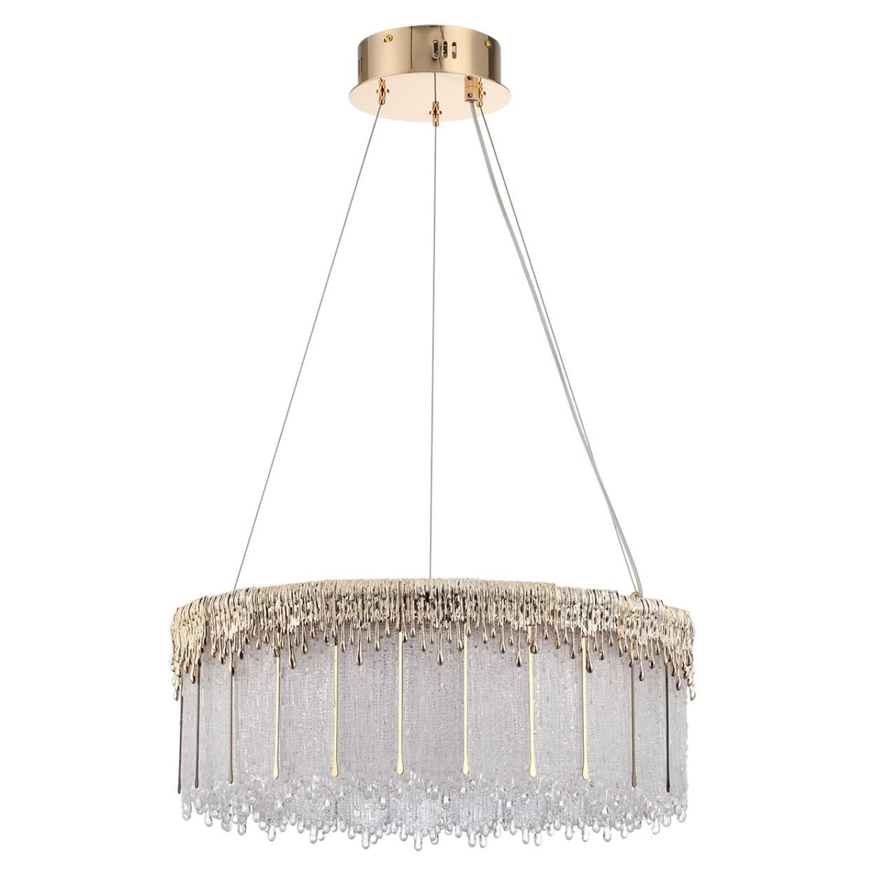 Odeon Light 5091/60L L-VISION ODL25 563 золотой/стекло Люстра LED 60W 3700K 4968Лм CLEO фото