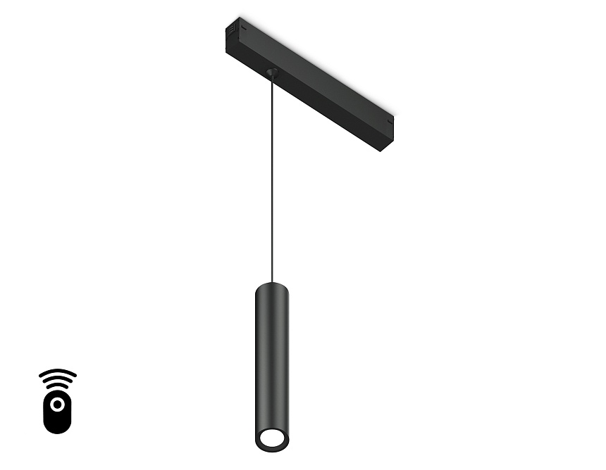 Ambrella Светильник светодиодный диммируемый для шинопровода Magnetic 220V GL1432 BK черный IP20 10W 3000K-6400K 24° D35*240 H1500 (Без ПДУ) фото