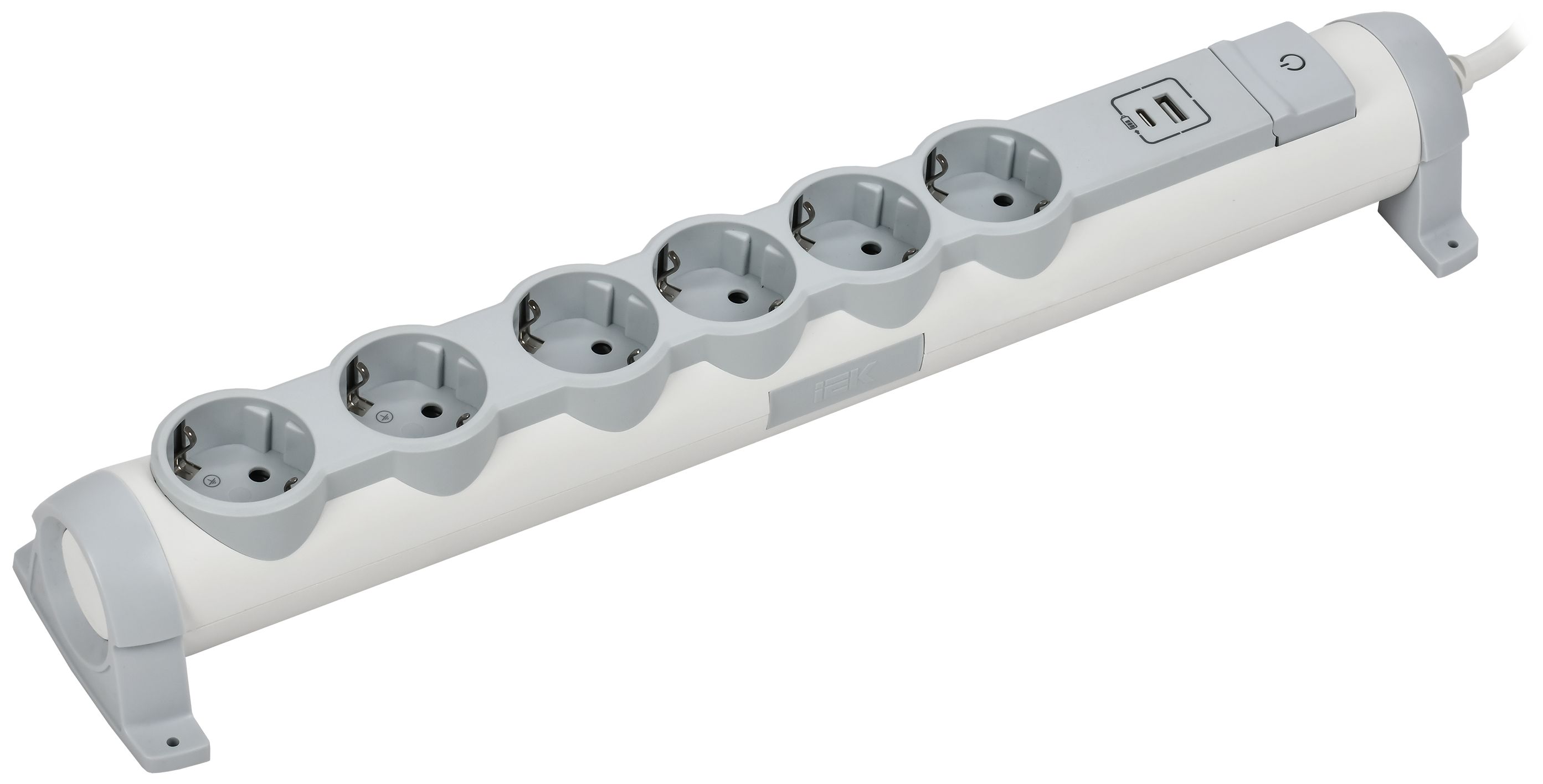 IEK COMFORT Удл. У06К 3м 3х1,5мм2 16А USB A+C 20Вт бел. фото