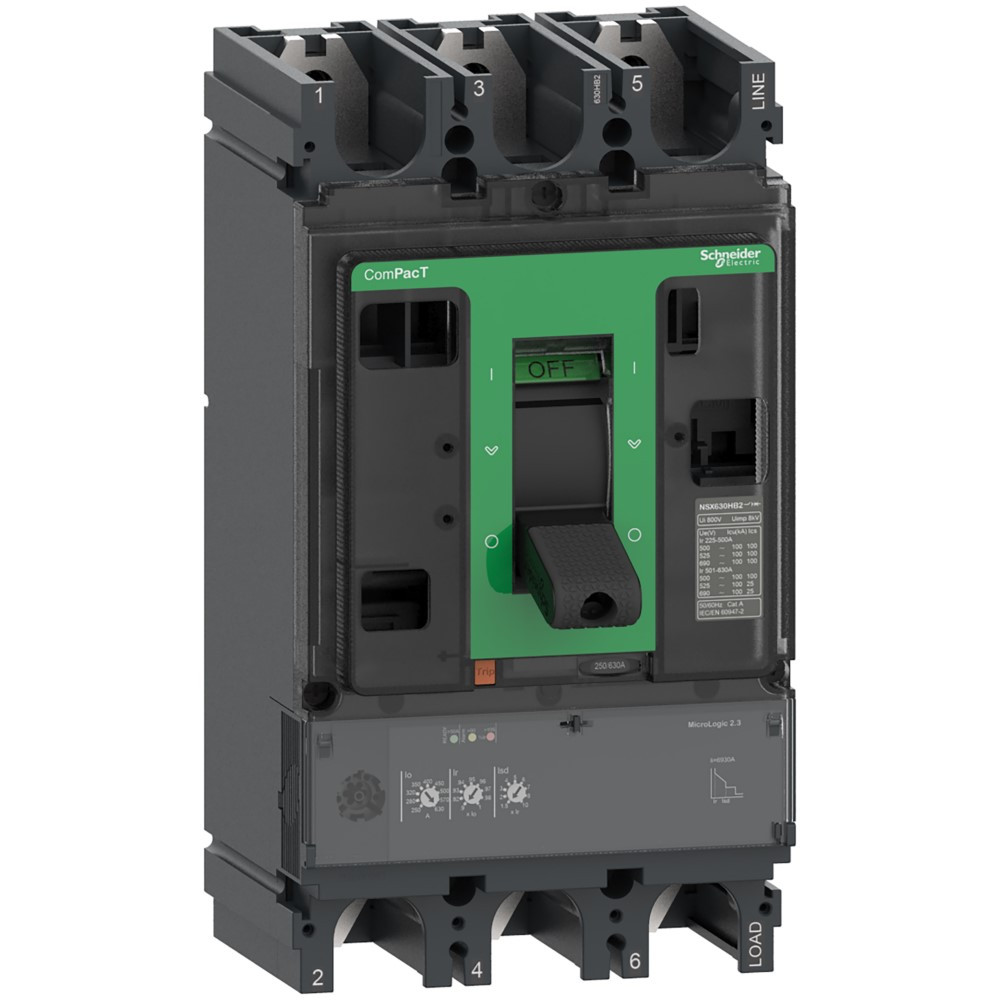 Schneider Electric Выключатель автоматический NSX630N 50kA 3П3Т 630A 2.3 фото