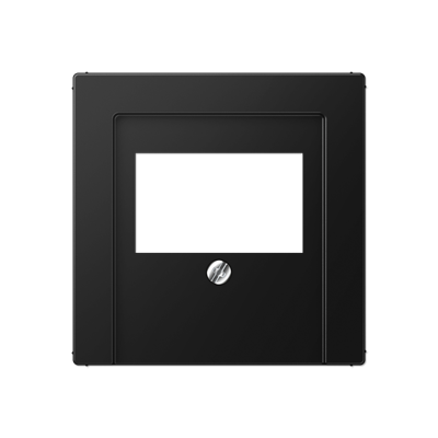 JUNG A Flow/A 550 Черный матовый Накладка на USB зарядные устройства и TAE-розетки с видимым винтом фото