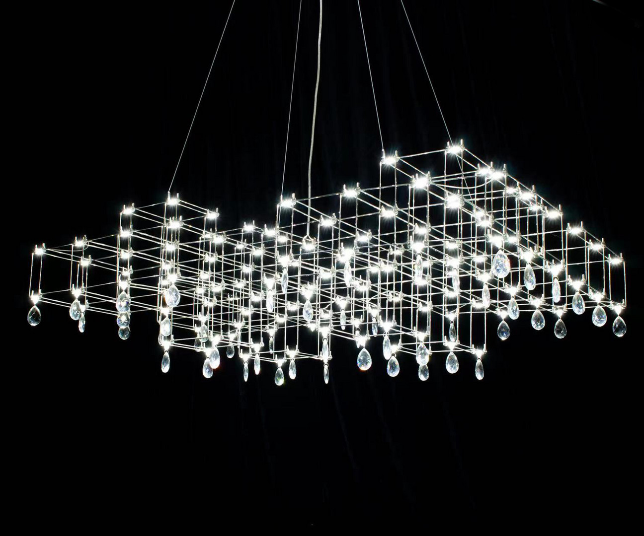 Kink Light 07887-A,02(21) Люстра димм. Галанта хром d120 h195 Led 136*0,5W (3000-6000K) фото