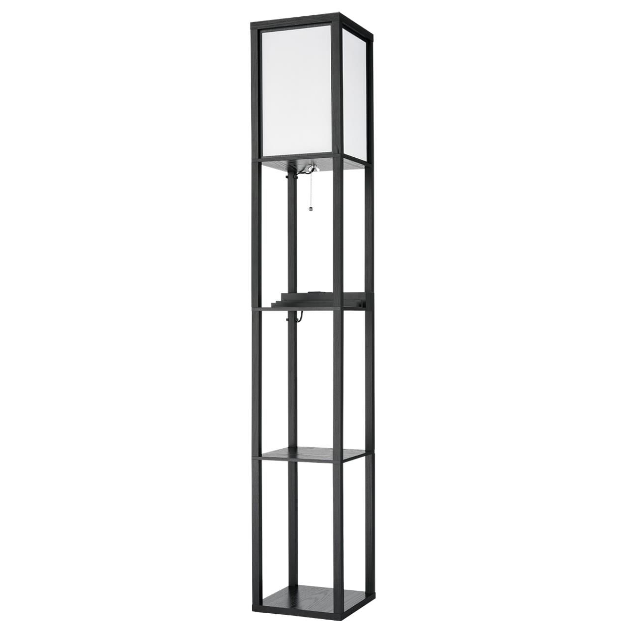 Lumion 8093/1F COMFI LN25 черный/белый, дерево/текстиль Торшер Е27 1*60W 220V PRACTIC фото