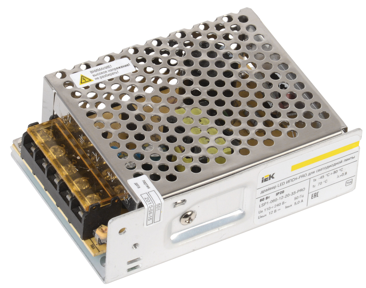 IEK Драйвер LED ИПСН-PRO 60Вт 12 В блок - клеммы IP20 фото