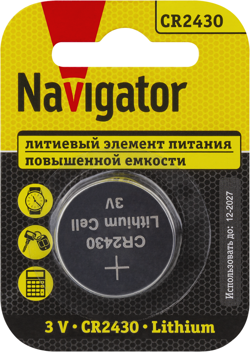 Элемент питания Navigator NBT-CR2430-BP1 (576/12/1)