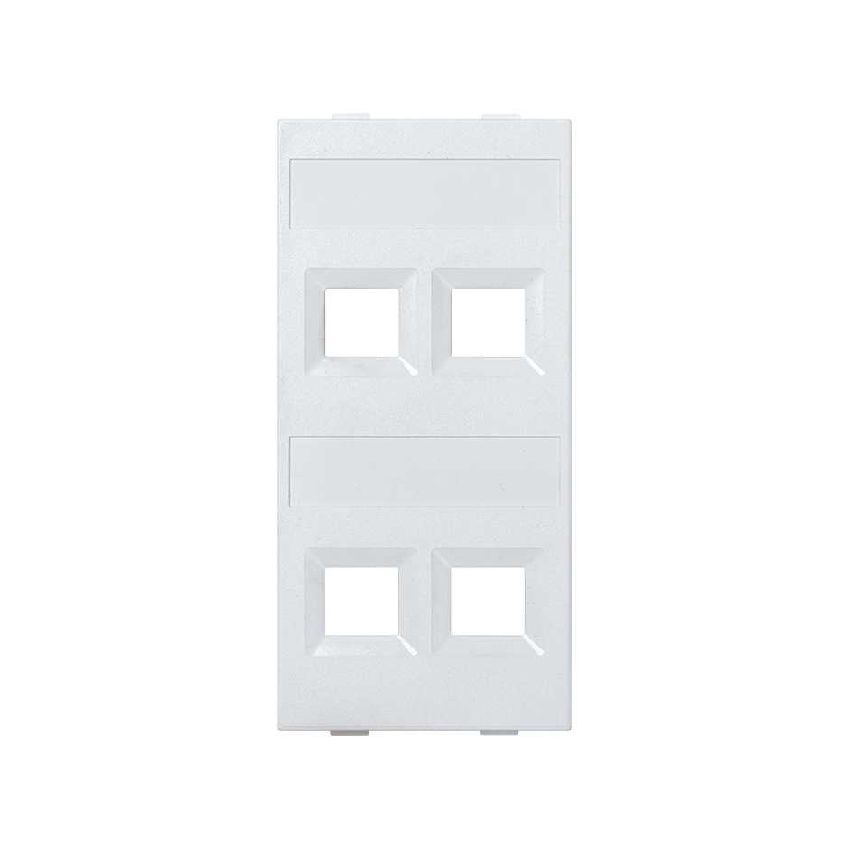 Simon Connect Белый Адаптер 4 местн. для RJ45 AMP, BRAND REX, RIT, CIMABOX, Cima-модуль 52x108 м фото