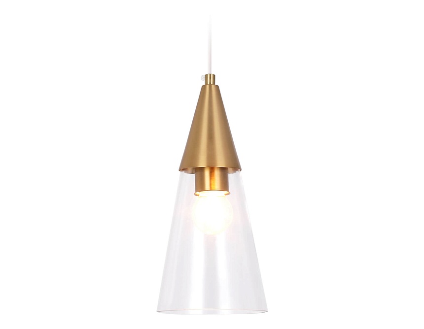 Ambrella Подвесной светильник TR3666 BS/CL латунь/прозрачный E14 max 40W D120*1000 фото