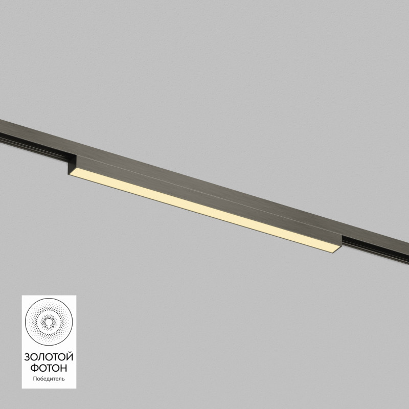Denkirs DK5751-DN Светильник для трека SHINE LINEAR со светодиодом, L301*W19*H27, 48V DC, 12W, RA≥90, 3000K, IP20, темный никель, алюминий фото