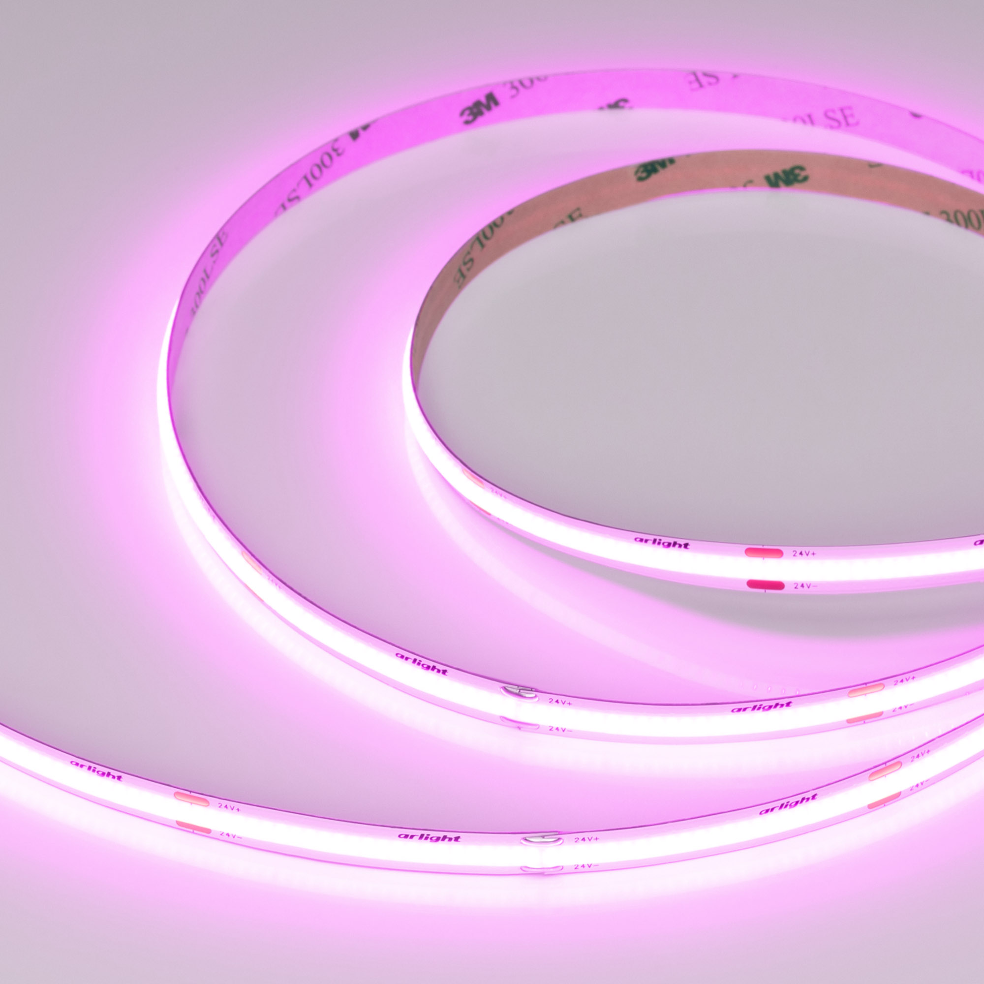 Лента COB-X480-8mm 24V Magenta (8 W/m, IP20, 5m) (Arlight, -) фото