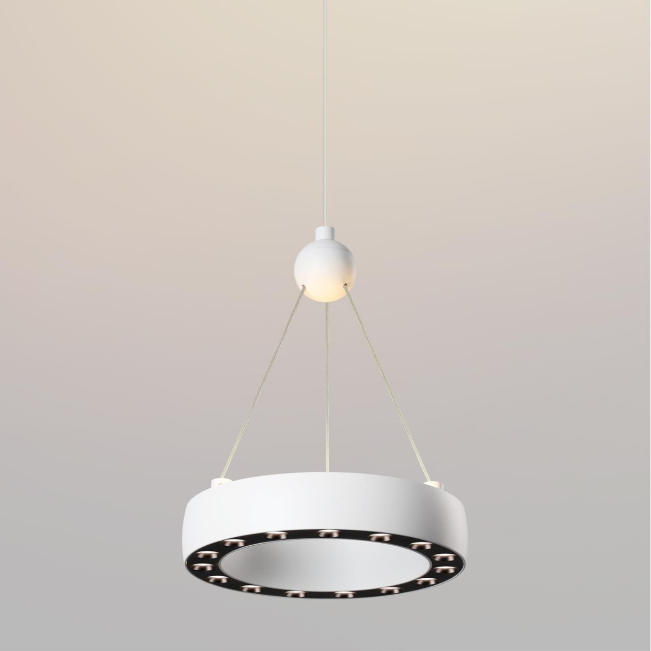 Novotech 359395 OVER NT24 000 белый Светильник подвесной светодиодный, длина провода 2м IP20 LED 12W вниз/5W вверх 220V 1360Лм 3000K TURN фото