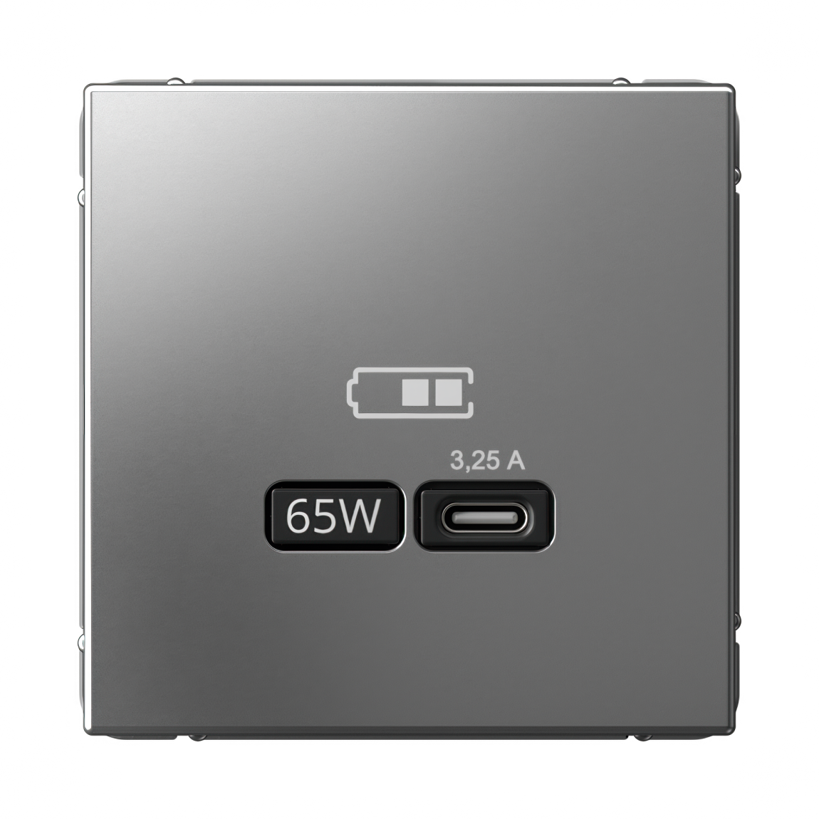Systeme Electric ArtGallery Сталь USB Розетка тип-С 65Вт высокоскор.заряд. QC, PD, механизм фото