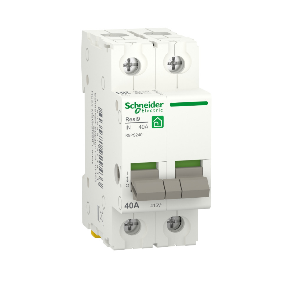 Schneider Electric RESI9 Выключатель нагрузки (мод. рубильник) 40А 2P фото